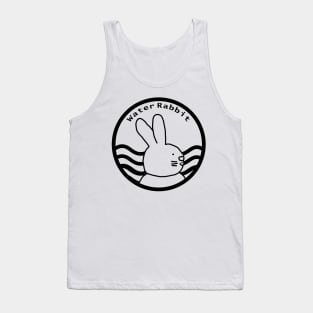 Water Rabbit Black Line Chinese Zodiac Tank Top